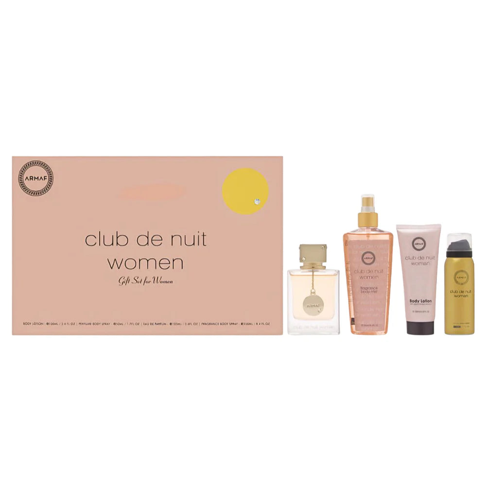 SET ARMAF CLUB DE NUIT WOMAN EDP 105ML, BODY LOTION 100ML, BODY SPRAY 50ML, BODY MIST 250ML